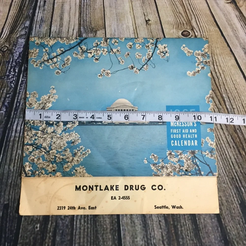 Vintage 1965 Montlake Drug Seattle area calendar